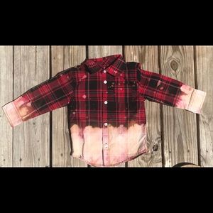 Acid wash toddler flannel